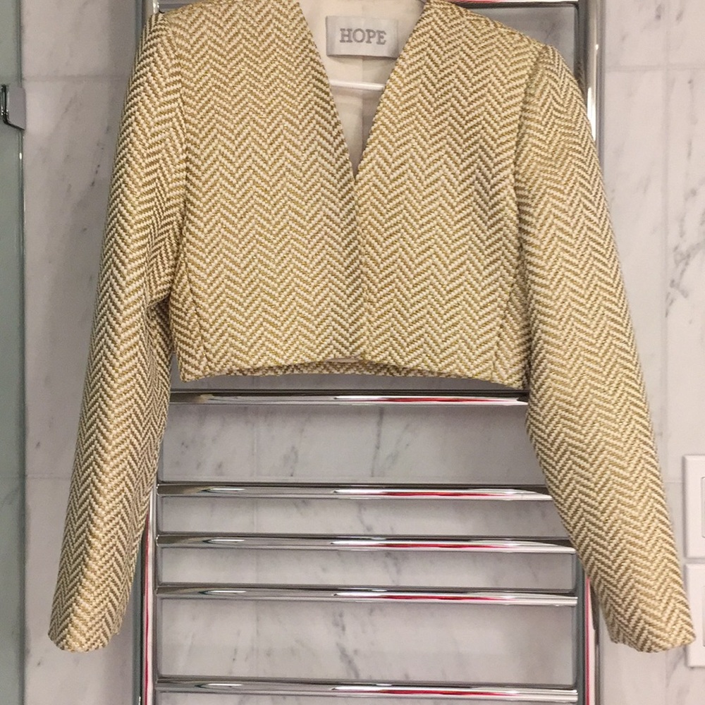 Vintage short gold and cream